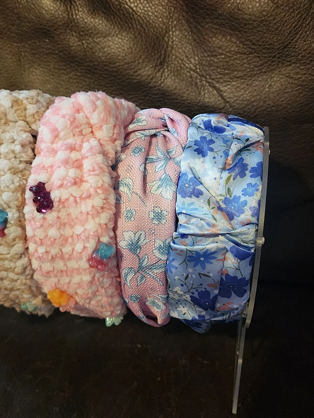 Assorted Decorative Headband Set - Pink, Cream, Blue, Brown, Multicolor